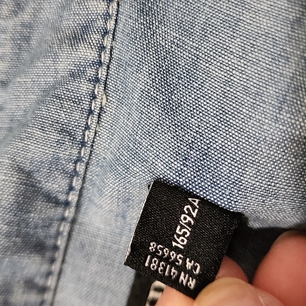 Lauren Ralph Lauren Black Label Dress Chambray Drawstring Waist Shirt Dress sz 6 - Picture 5 of 11